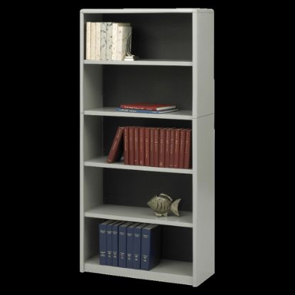 Picture of Safco Value Mate Steel Modular Shelving Bookcase, 5 Shelves, 67inH x 31-3/4inW x 13-1/2inD, Gray