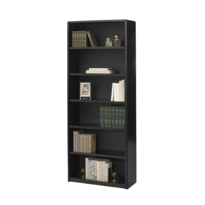 Picture of Safco Value Mate 6 Shelf Transitional Modular Shelving Bookcase,80inH x 31-3/4inW x 13-1/2inD, Black