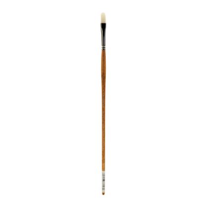 Picture of Grumbacher Bristlette Paint Brush, Size 4, Filbert Bristle, Synthetic, Brown