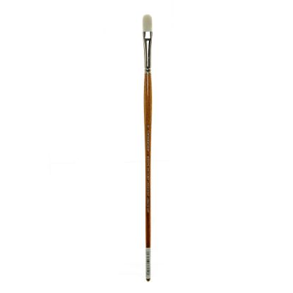 Picture of Grumbacher Bristlette Paint Brush, Size 6, Filbert Bristle, Synthetic, Brown