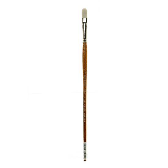 Picture of Grumbacher Bristlette Paint Brush, Size 6, Filbert Bristle, Synthetic, Brown