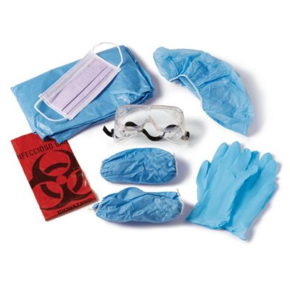 Picture of Medline Employee Protection Kits With Goggles, Blue, Pack Of 25 Kits