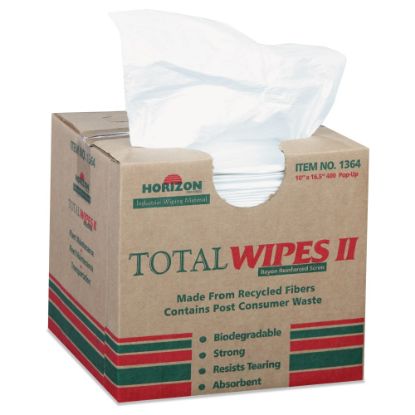 Picture of SKILCRAFT Total Wipes II Machinery Wiping Towels, 10in x 16-1/2in, Carton Of 400 Towels (AbilityOne 7920013701364)