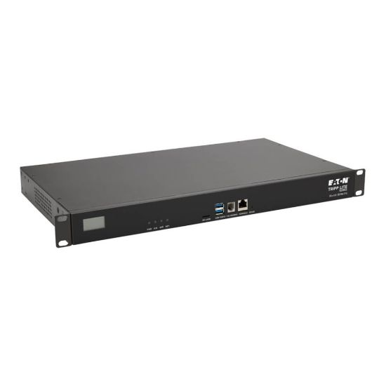 Picture of Tripp Lite 16-Port Console Server USB Ports (2) Dual GbE NIC 16 Gb Flash SD Card Desktop/1U Rack TAA - Twisted Pair - 2 x Network (RJ-45) - 2 x USB - 16 x Serial Port - 10/100/1000Base-T - Gigabit Ethernet - Wireless LAN - Desktop, Rack-mountable