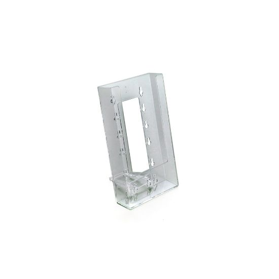 Picture of Azar Displays 1-Pocket Crystal Styrene Modular Brochure Holders, 7 3/4inH x 4 1/2inW x 3 1/2inD, Clear, Pack Of 10