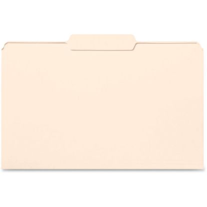 Picture of Business Source 1/3 Tab Cut Legal Top Tab File Folders - 8 1/2in x 14in - 3/4in Expansion - Stock - Manila - 100 / Box