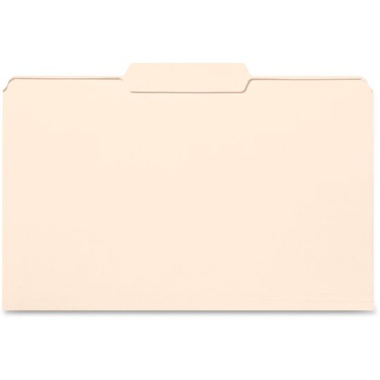 Picture of Business Source 1/3 Tab Cut Legal Top Tab File Folders - 8 1/2in x 14in - 3/4in Expansion - Stock - Manila - 100 / Box