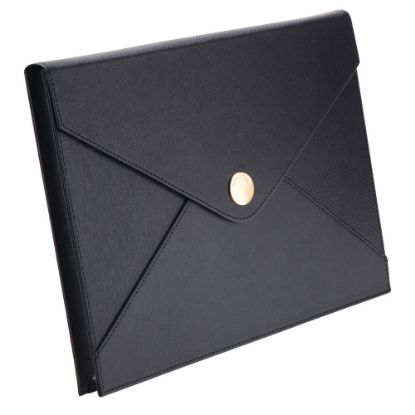 Picture of Realspace Faux Leather Document Pouch, Letter Size, Black