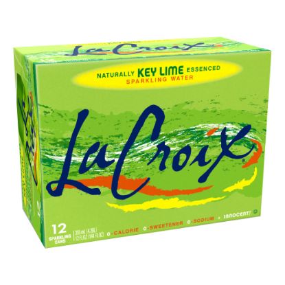 Picture of LaCroix Core Sparkling Water, 12 Oz, Key Lime, Case Of 12 Cans