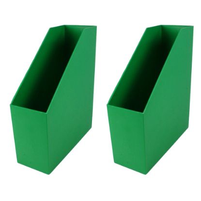 Picture of Romanoff Products Vertical Magazine Files, 11-1/2inH x 3-1/2inW x 9-1/2inD, Green, Pack Of 2 Files