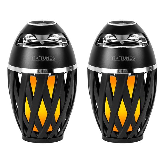 Picture of Limitless Innovation TikiTunes Portable Bluetooth Wireless Speakers, Black, Pack Of 2 Speakers