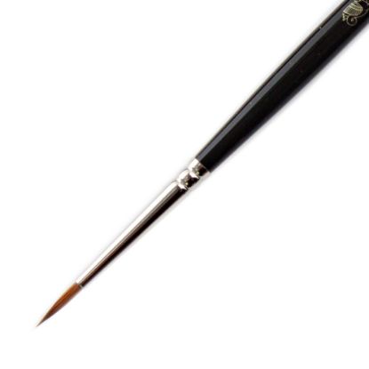 Picture of Winsor & Newton Series 7 Kolinsky Sable Pointed Round Paint Brush, Black, Sable Hair, Size 1