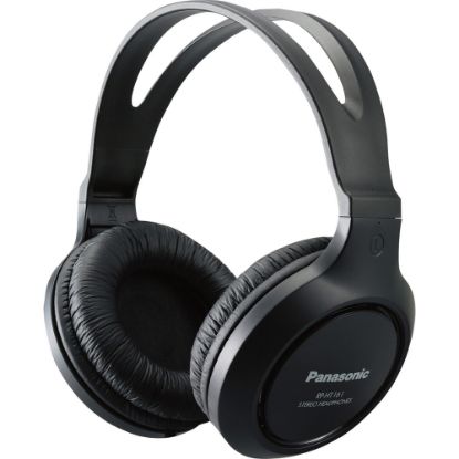 Picture of Panasonic RP-HT161-K Headphone - Matte Black - Wired - 10 Hz 27 kHz - Over-the-head - Binaural - Supra-aural - 6.50 ft Cable