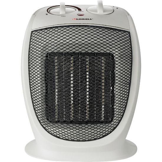 Picture of Lorell Ceramic Heater - Ceramic - 2 x Heat Settings - Portable - White