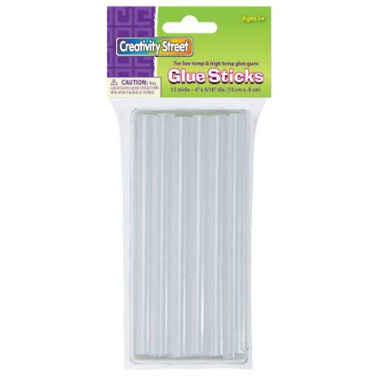 Picture of Creativity Street Glue Gun Glue Sticks, 4in x 5/16in, Clear, Pack Of 12