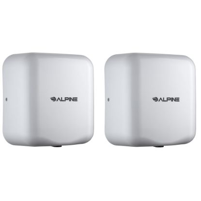 Picture of Alpine Industries Hemlock Commercial Automatic High-Speed Electric Hand Dryers, White, Pack Of 2 Dryers