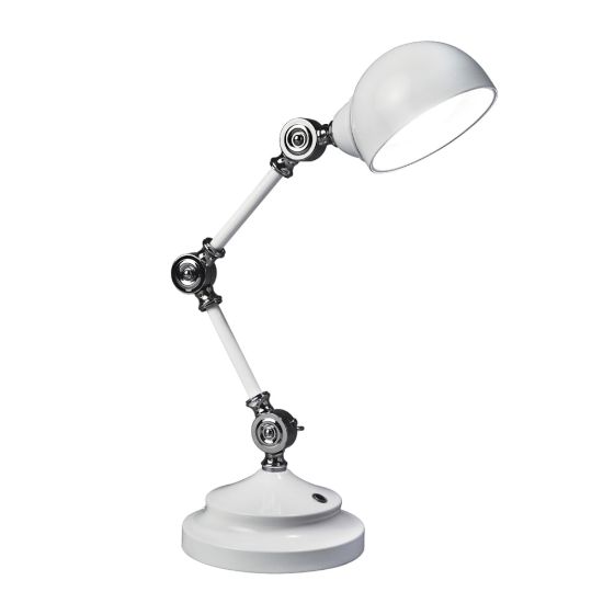 Picture of OttLite Wellness Series Revive LED Desk Lamp, Adjustable Height, 15-1/2inH, White Shade/White Base