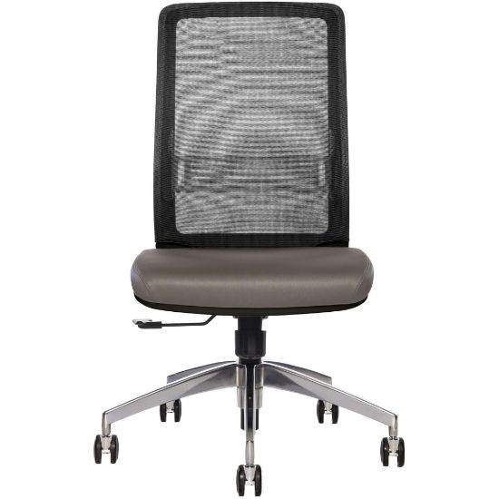 Picture of Sinfonia Sing Ergonomic Mesh/Fabric Mid-Back Task Chair With Antimicrobial Protection, Armless, White/Gray/Black