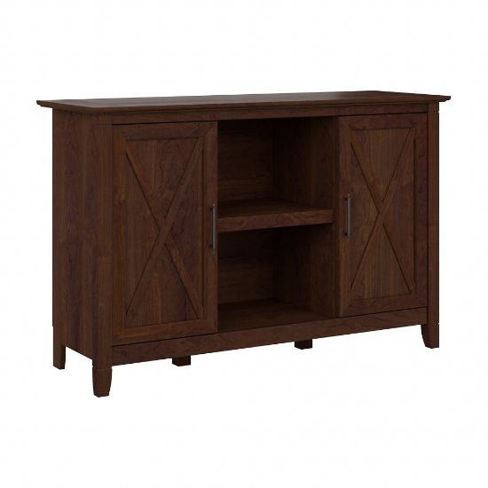 Picture of Bush Furniture Key West 47inW Accent Cabinet With Doors, Bing Cherry, Standard Delivery