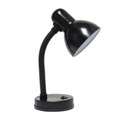 Picture of Simple Designs Basic Desk Lamp, 13inH, Black Shade/Black Base