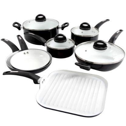 Picture of Oster Herstal 11-Piece Aluminum Cookware Set, Black