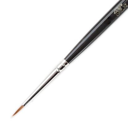 Picture of Winsor & Newton Series 7 Kolinsky Sable Pointed Round Paint Brush, Sable Hair, Black Size 2/0