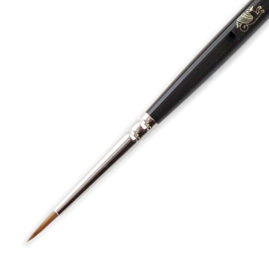 Picture of Winsor & Newton Series 7 Kolinsky Sable Pointed Round Paint Brush, Sable Hair, Black Size 0