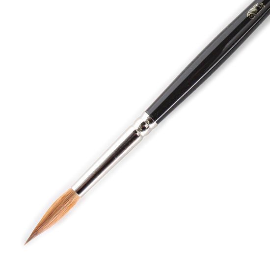 Picture of Winsor & Newton Series 7 Kolinsky Sable Pointed Round Paint Brush, Sable Hair, Black Size 7