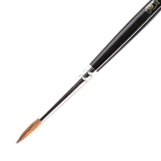 Picture of Winsor & Newton Series 7 Kolinsky Sable Pointed Round Paint Brush, Sable Hair, Black Size 3