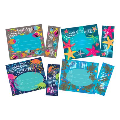 Picture of Barker Creek Recognition Awards And Bookmarks Sets, 5-1/2in x 6-3/4in, Kai Ola, Pack Of 4 Sets