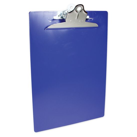 Picture of Saunders Plastic Clipboard, 8 1/2in x 12in, Blue