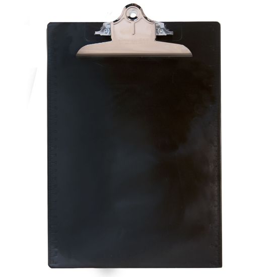 Picture of Saunders Plastic Clipboard, 8 1/2in x 12in, Black