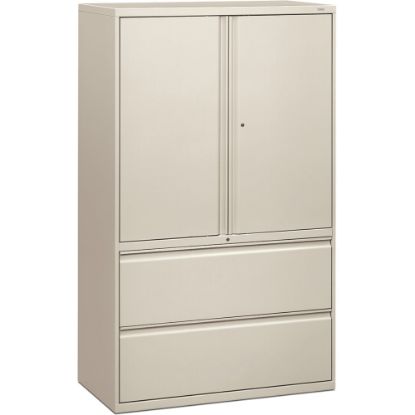 Picture of HON 800 Series Storage Cabinet With Lateral File, 42in Wide, Light Gray