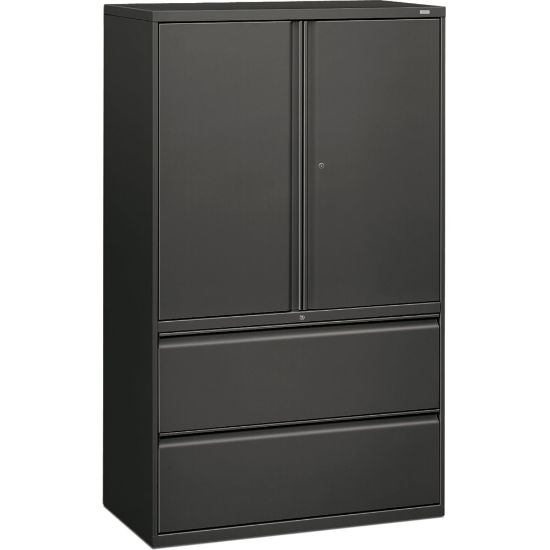 Picture of HON 800 Series Storage Cabinet With Lateral File, 42inW, Charcoal