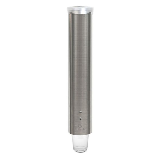 Picture of Avalon Stainless-Steel Adjustable Pull-Type Cup Dispenser, 4-1/4inH x 4-1/4inW x 16-1/2inD