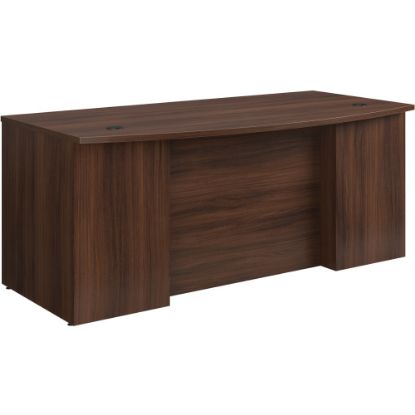 Picture of Sauder Affirm 72inW Commercial Bow-Front Office Computer Desk, Noble Elm