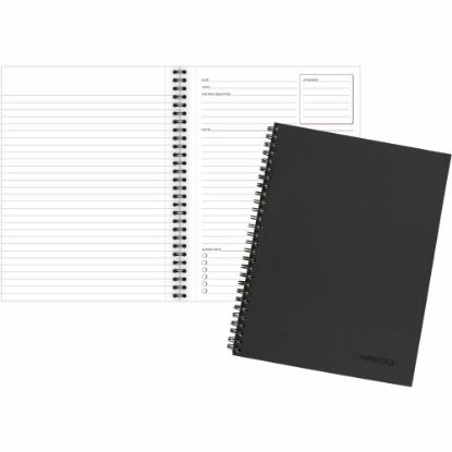 Picture of Mead Limited Meeting Notebook, 7-1/4in x 9-1/2in, 80 Pages, Black