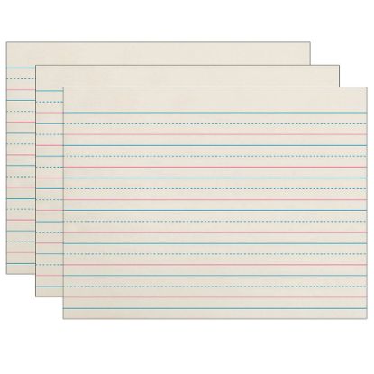 Picture of Pacon Zaner-Bloser Grade K Newsprint Handwriting Paper, 10-1/2in x 8in, Ruled, 500 Sheets Per Pack, Set Of 3 Packs