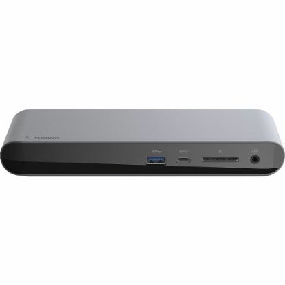 Picture of Belkin Thunderbolt 3 Dock Pro USB C Laptop Docking station MacOS & Windows, Dual 4K @60Hz - for Notebook - 170 W - Thunderbolt 3 - 6 x USB Ports - 4 x USB 3.0 - Network (RJ-45) - DisplayPort - Audio Line Out - Thunderbolt - Wired