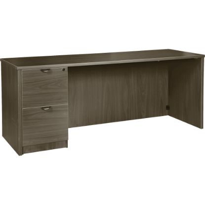 Picture of Lorell Prominence 2.0 66inW Computer Desk, 95% Recycled, Gray Elm