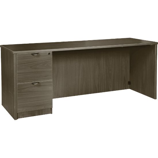 Picture of Lorell Prominence 2.0 66inW Computer Desk, 95% Recycled, Gray Elm