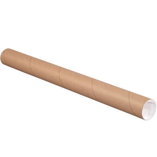 Picture of Partners Brand Mailing Tubes With Caps, 2in x 60in, 80% Recycled, Kraft, Case Of 50