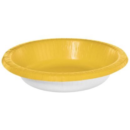 Picture of Amscan Paper Bowls, 20 Oz, Yellow Sunshine, 20 Bowls Per Box, Case Of 5 Boxes