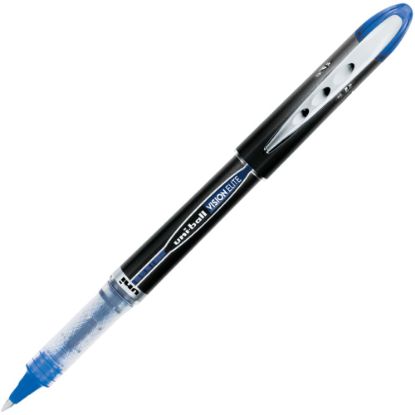 Picture of uniball Vision Elite Rollerball Pen, Fine Point, 0.5 mm, Dark Gray Barrel, Blue Ink