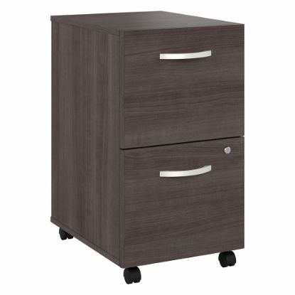 Picture of Bush Business Furniture Hybrid 28inD Vertical 2-Drawer Mobile File Cabinet, Storm Gray, Delivery