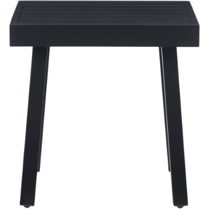 Picture of Linon Abilene Aluminum Outdoor Side Table, 20-1/4inH x 19-3/4inW x 17-1/4inD, Black