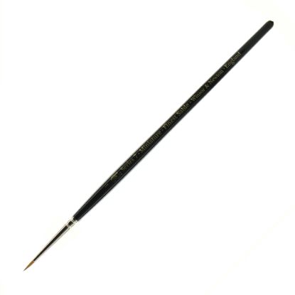 Picture of Winsor & Newton Series 7 Kolinsky Miniature Paint Brush, Size 1, Round Bristle, Sable Hair, Black