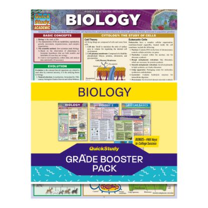 Picture of QuickStudy Grade Booster Pack, Biology