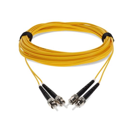 Picture of AddOn 6m ST OS1 Yellow Patch Cable - Patch cable - ST/UPC single-mode (M) to ST/UPC single-mode (M) - 6 m - fiber optic - duplex - 9 / 125 micron - OS1 - halogen-free - yellow