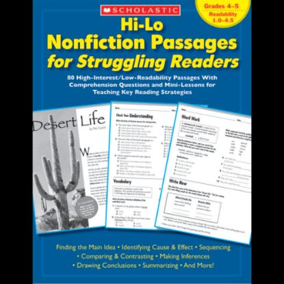 Picture of Scholastic Hi-Lo Nonfiction Passages - Grades 4-5